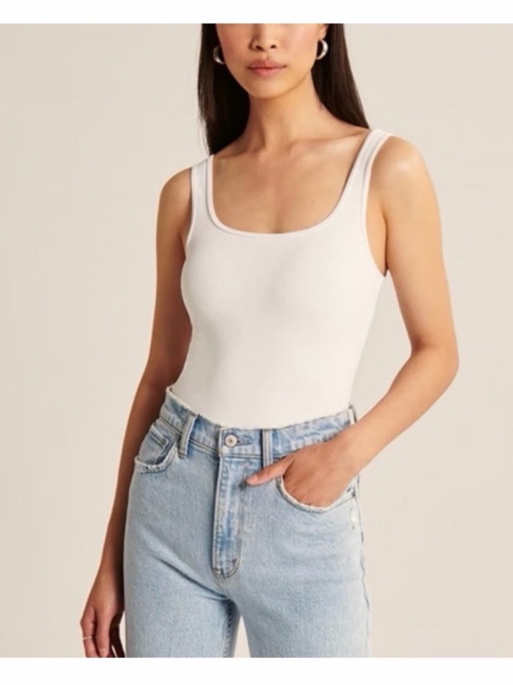 Abercrombie Soft A&F Square Neck Bodysuit